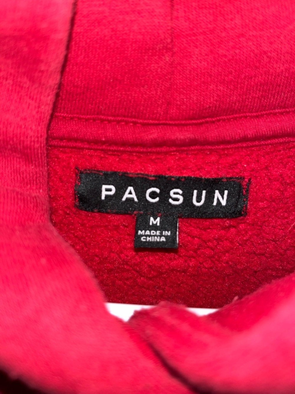 PacSun Red Leopard Patch Hooded Pullover Sweatshirt - Picture 5 of 5